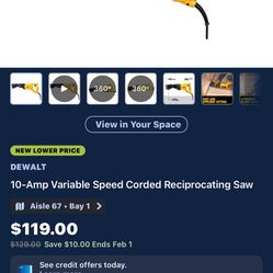 Dewalt Sawzall Corded