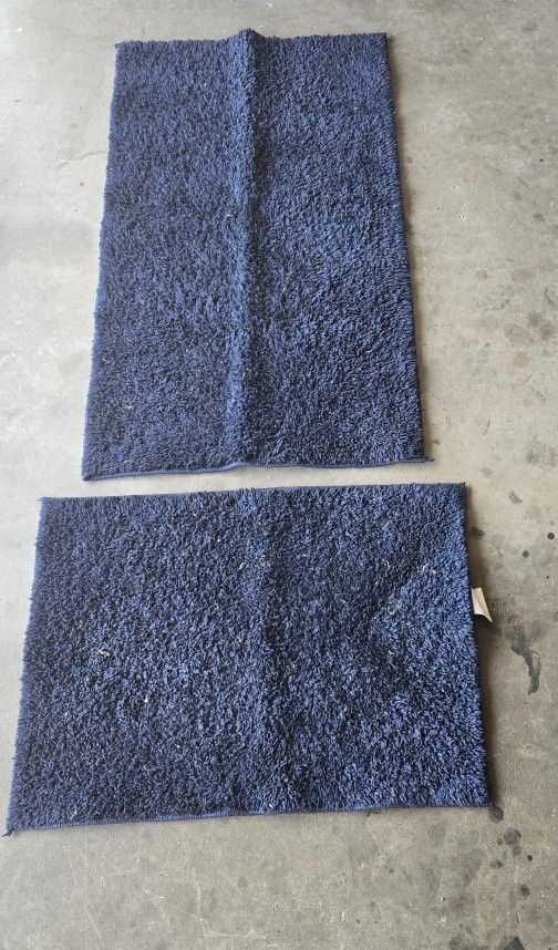 Navy Bath Mat Set