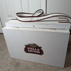 Vintage Stella Artois Picnic Basket / Table Collector's Set