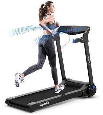 New in Box Goplus 3HP Electric Folding Treadmill, Self-Standing Superfit Treadmill with APP Control