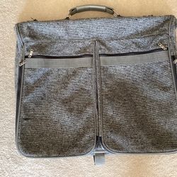 Samsonite Profile Gray Tweed Folding Hanging Garment Bag Luggage Suitcase
