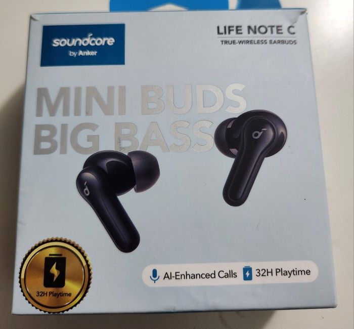 soundcore by Anker- Life Note C Earbuds True Wireless Headphones,  IPX5, 8/32-Hour