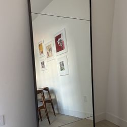 Pottery Barn Oversized Iron Frame Floor Mirror 78x36