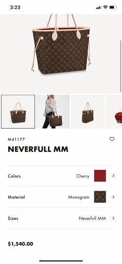 Buy Louis Vuitton Monogram Canvas Cherry Neverfull MM M41177 at