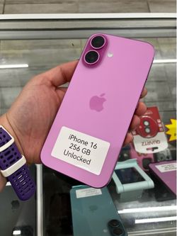 Pink iPhone 16 unlocked. Cash or $50 down w approval