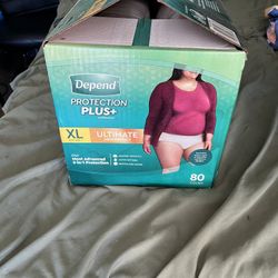 Depend 80 Count Women’s Diapers New