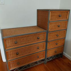 Pier1 Wicker Bedroom Set Of 2 Chest Of Drawers 
