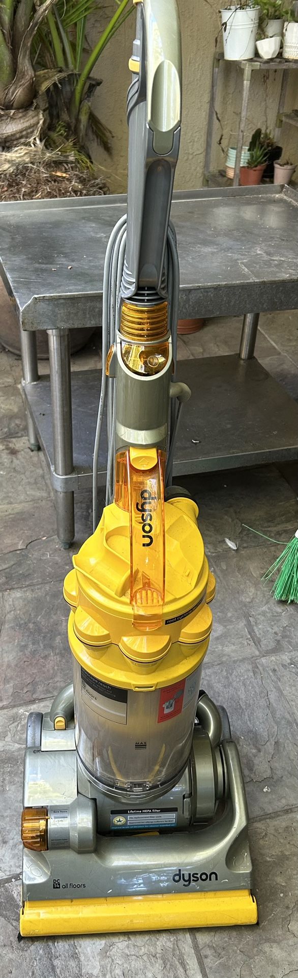 Dyson DC14 Upright Vacuum Bagless All Floor Cleaner Yellow