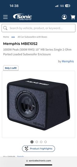 Memphis Speaker Bass -Car Speaker
