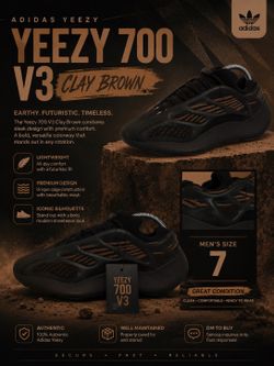 Men’s Size 7 - adidas Yeezy 700 V3 Clay Brown