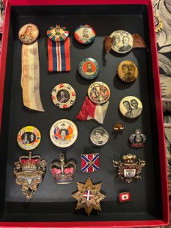 Kings, Queens, Royalty, Commemorative Pins & Misc. “20 Pieces”