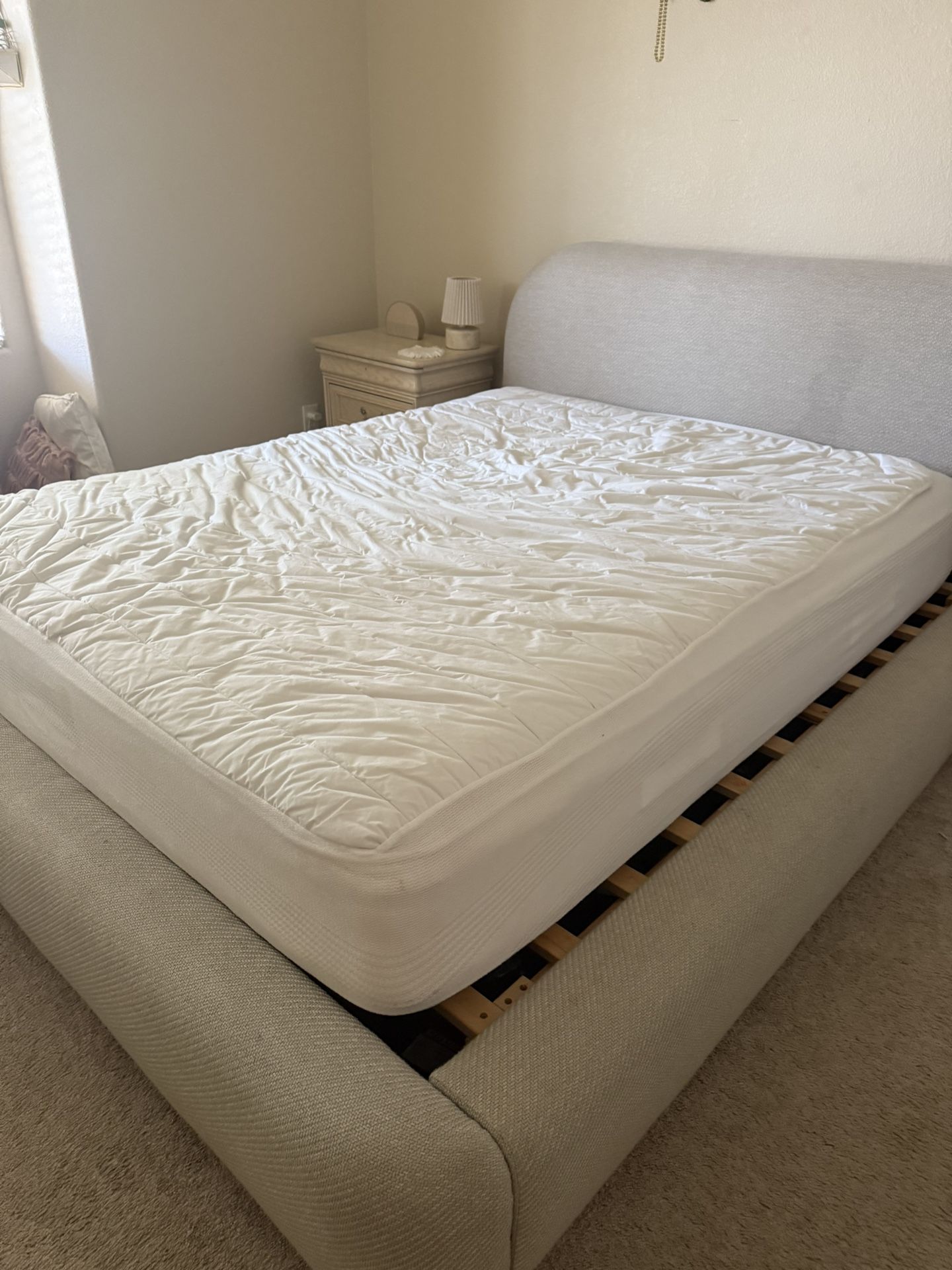 West Elm Laurent Queen Bed - Belgian Flax