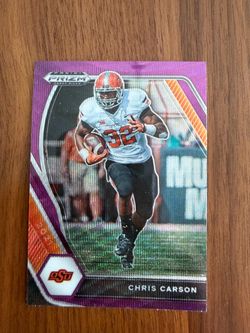 2021 Panini Prizm Draft Picks - Chris Carson #98 Purple Wave Prizm