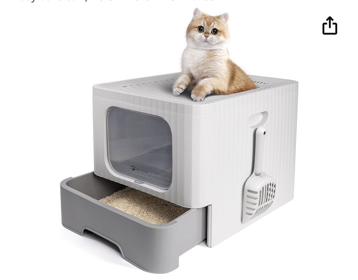 MIU COLOR Enclosed Cat Litter Box