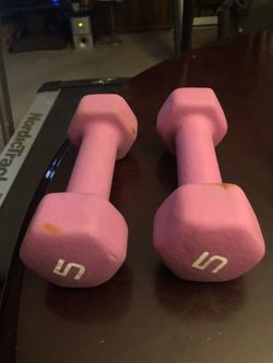 Pair of 5 Lb Dumbbells 