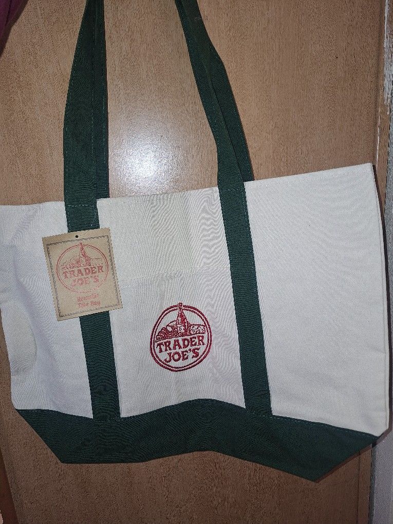 New Trader Joes Green Tote Bags