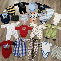 A Lot Of Baby Boy Clothes, Some Of Them Just Washed, Never Used 