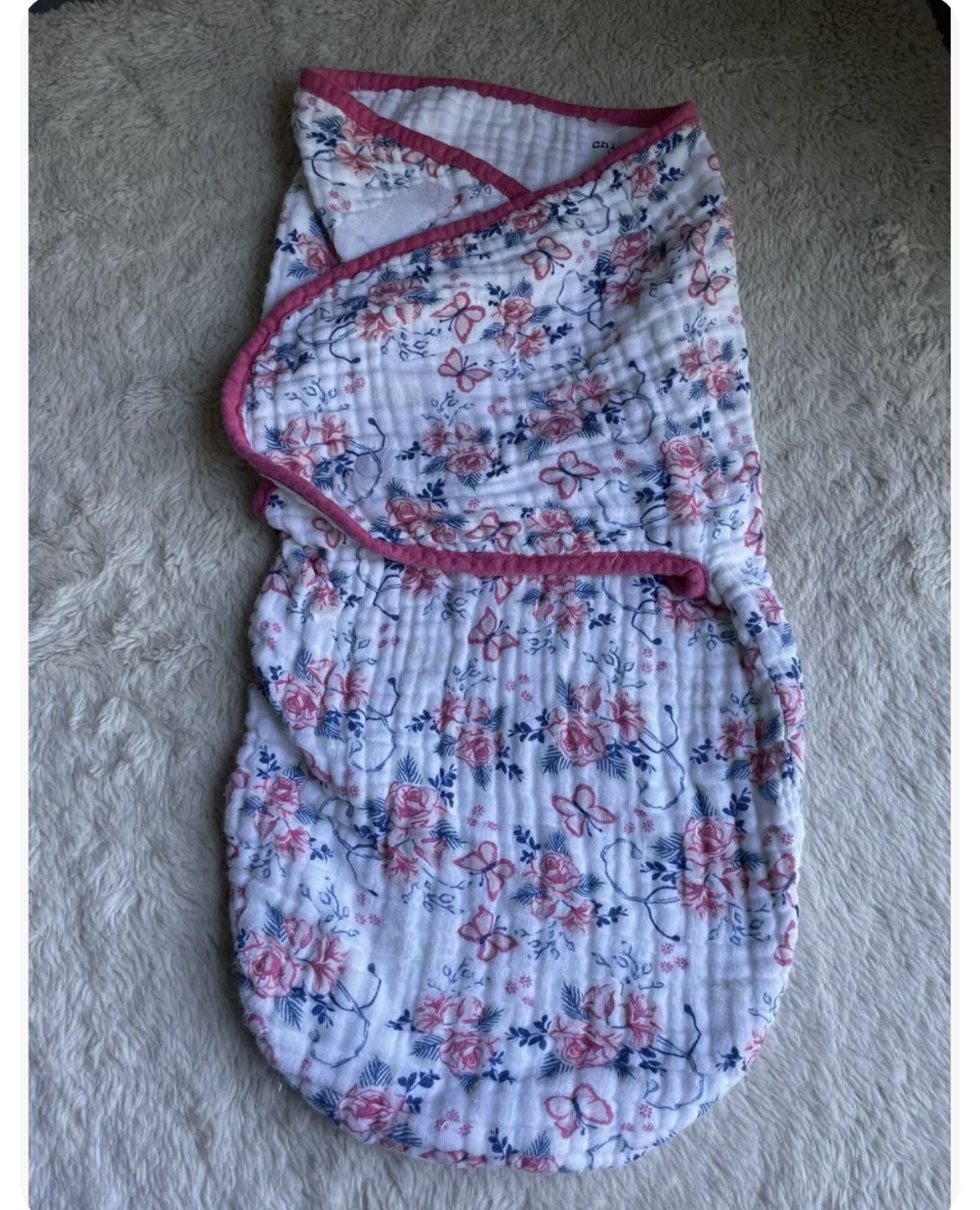 Chick Pea Muslin Cloth Floral Sleepsack Swaddle Cotton Blanket 0-3M Baby Girls