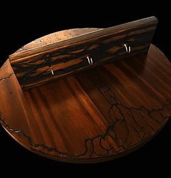Beautiful fractal burned pet leash rack