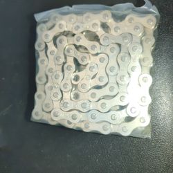 Silver Chain for Single Speed. BMX Beach Cruisers