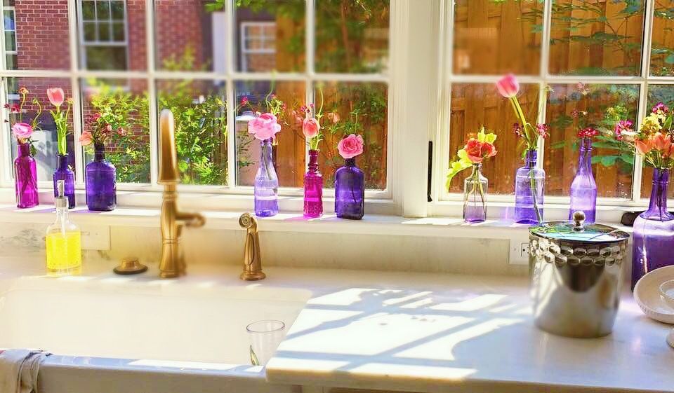 Old apothecary Purple Bottles
