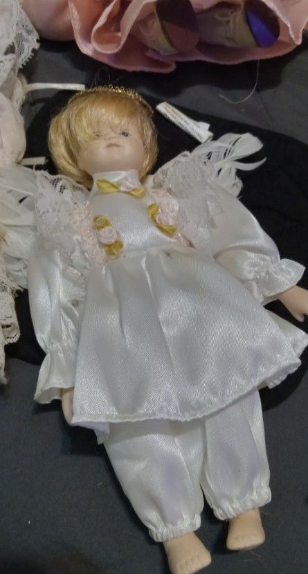 Vintage 8" Porcelain Angel Doll