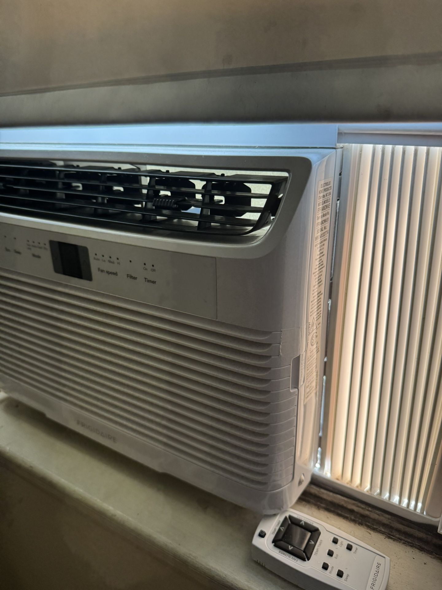 Frigidaire FFRA062WAE Window-Mounted Room Air Conditioner, 6,000 BTU with Multi-Speed Fan, Sleep Mode, Programmable Timer, in White window AC.