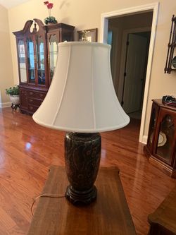 Matching Table Lamps – Large Decorative Ceramic Lamps (Pair)