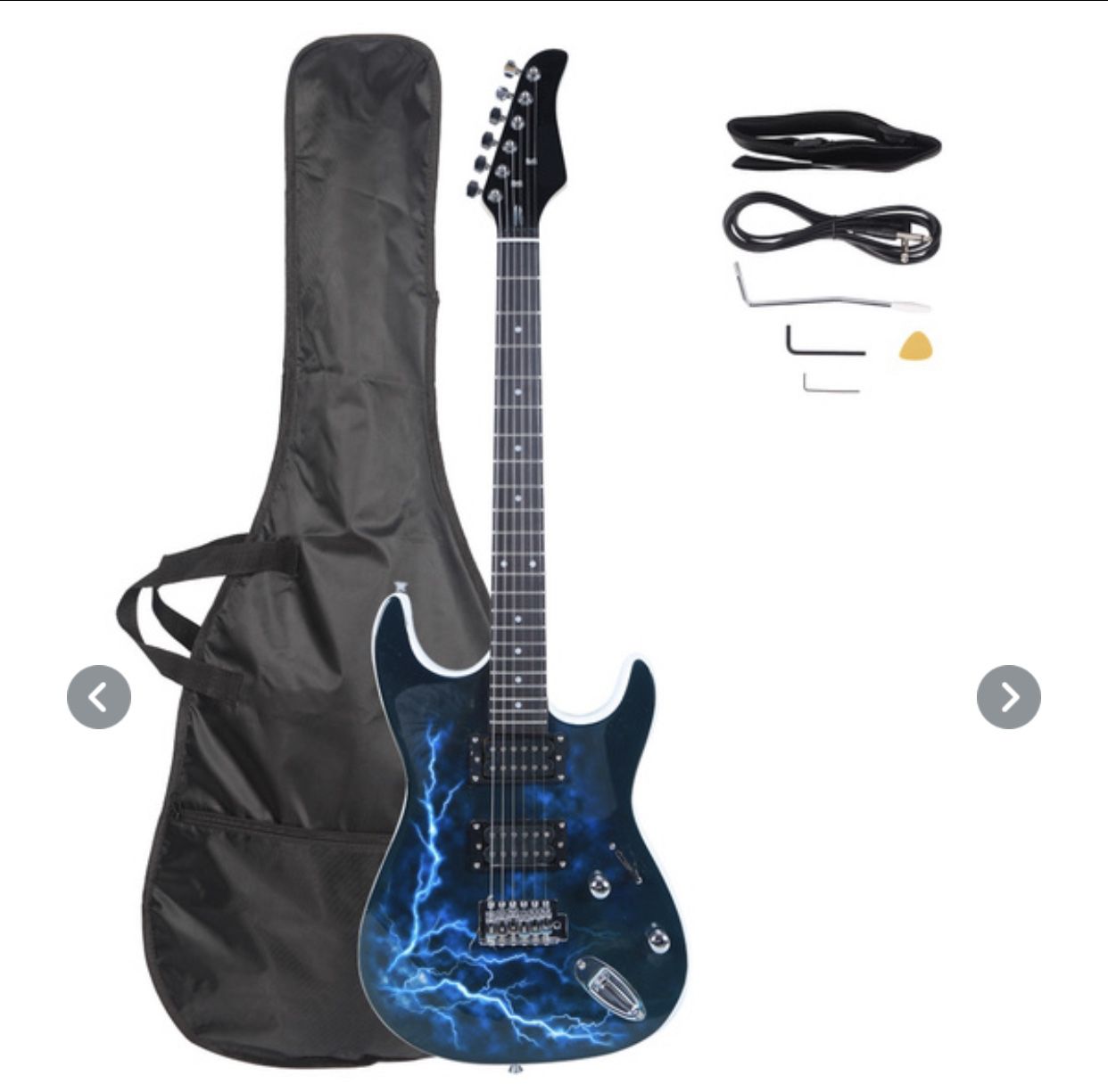 Beautiful Lightning Black  Guitar