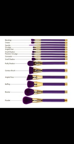 16pcs makeup brush set.