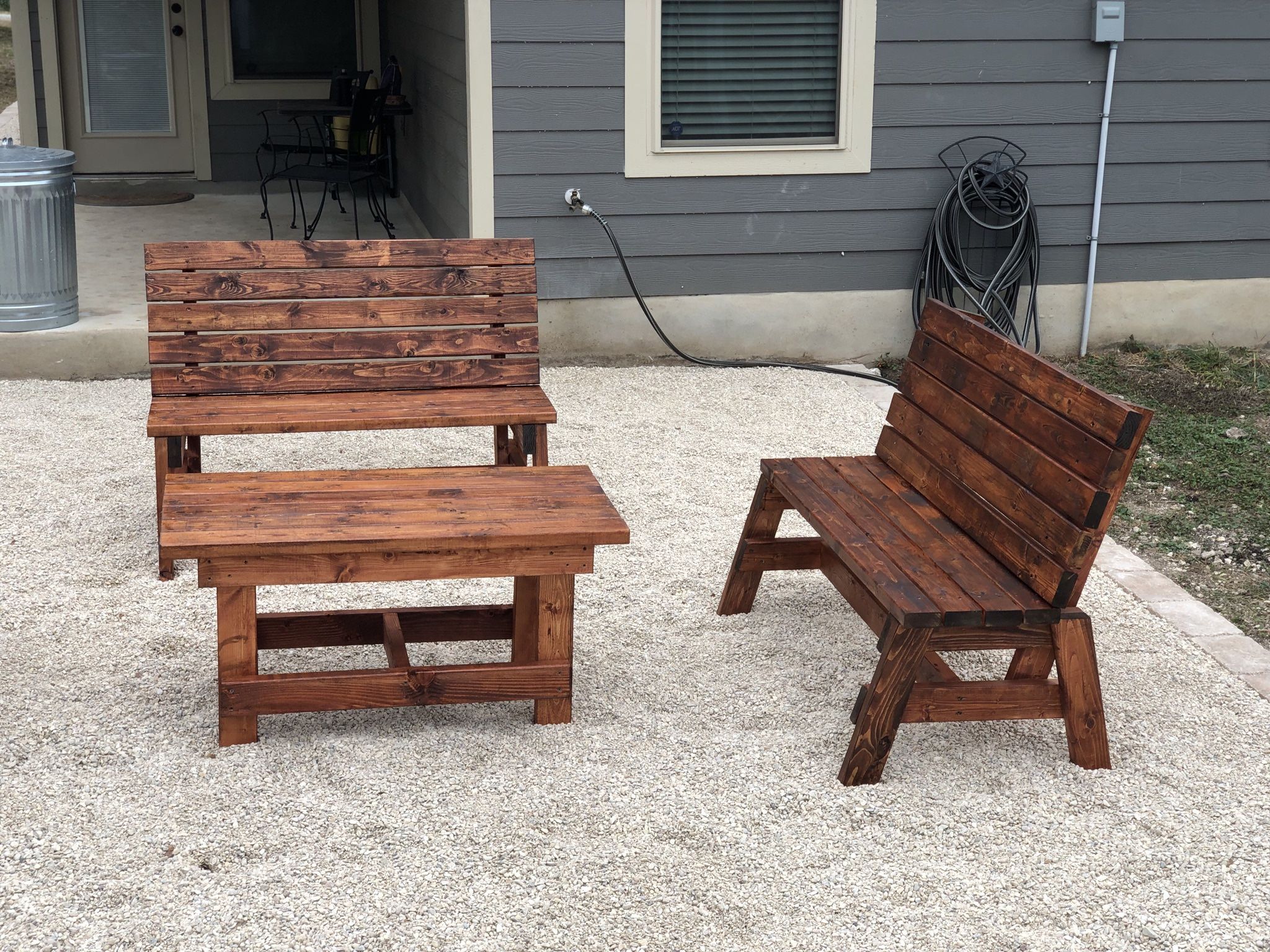 Handmade Wooden Bench Set for Sale in San Antonio, TX OfferUp
