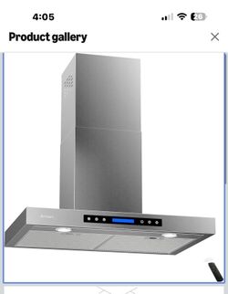 AROAN 30 inch Wall Mount Range Hood, Stainless Steel Kitchen Chimney Vent with 900 CFM & 4-Speed Touch Panel, 2pcs Adjustable LED (PA01-30)