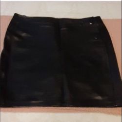 Black leather mini skirt by Inc, International Concepts, size 10