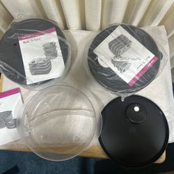 Tupperware Vent N Serve Round Divided Dish X 3