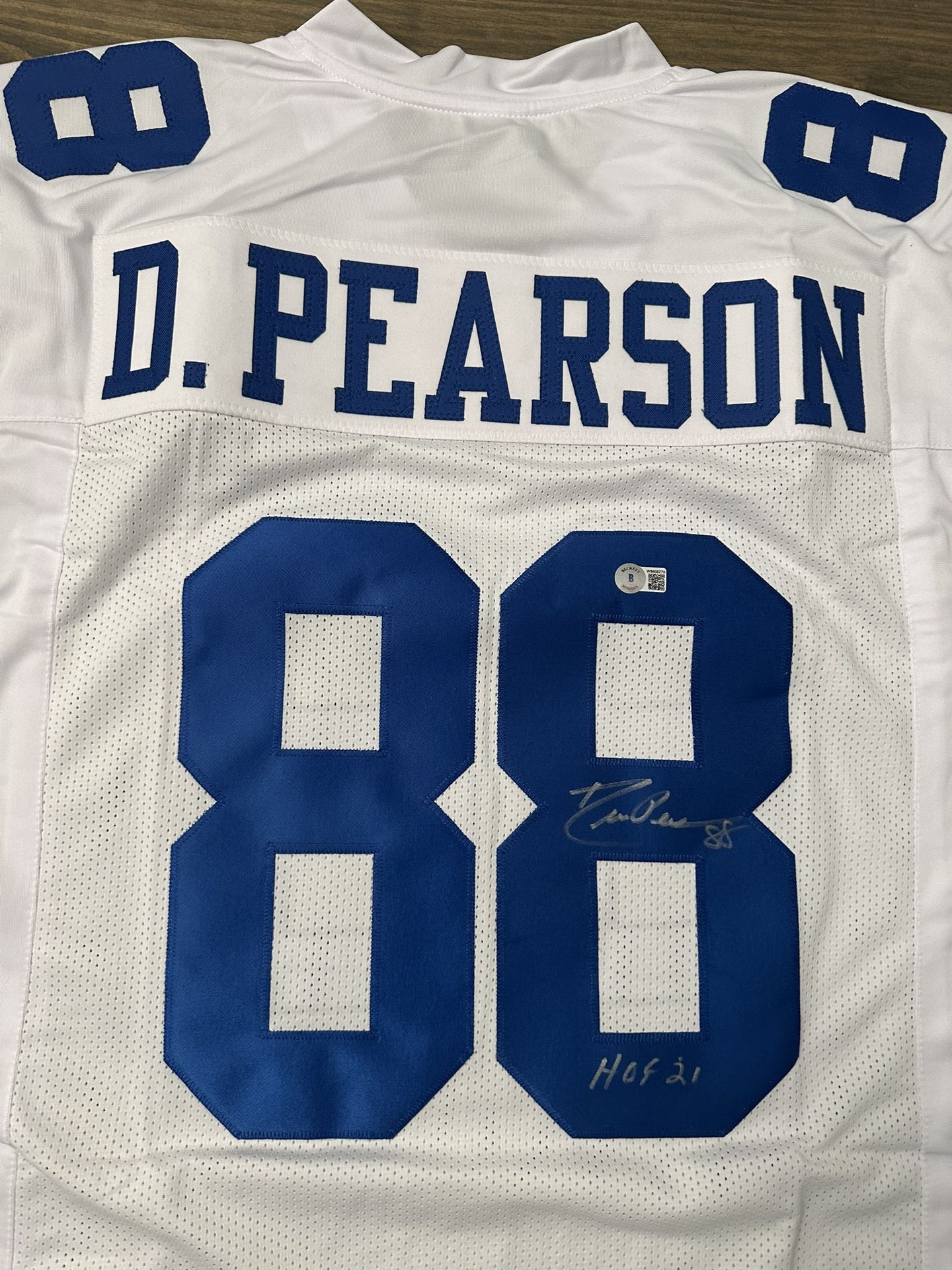 🏈 Drew Pearson Signed White Dallas Cowboys Jersey – Beckett Witnessed