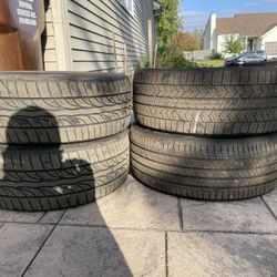 4 Semi Used Tires (1 Pair Size 225/45R18) (2nd Pair Size 235/50R18)