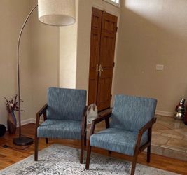 2 Blue Armchairs