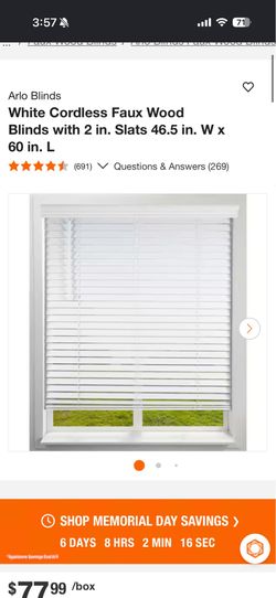 Faux wood blinds
