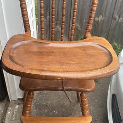 Vintage Jenny Lind Wooden High Chair