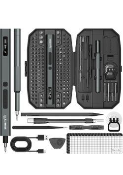 155 in 1 Electric Screwdriver Set, Small Electric Screwdriver Cordless with 140 S2 Magnetic Bits, Electronic Power Screwdriver Repair Tool Kit for RC,