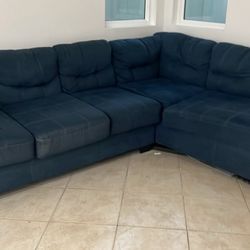 Blue Denim Sectional Sofa