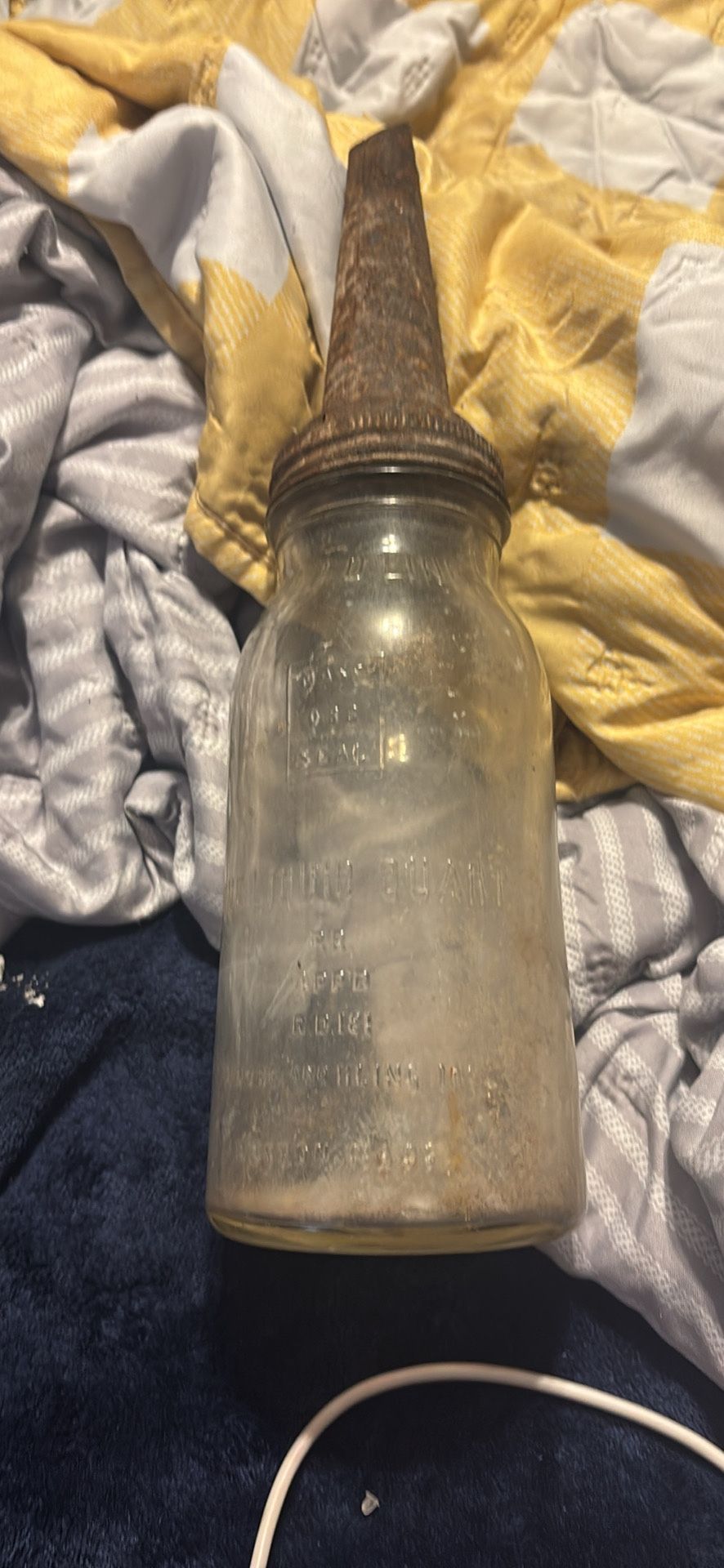 Vintage Motor Oil Bottle
