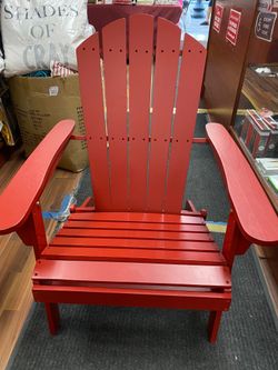 Wood  Adirondack Chair red NEW/ Sillas De Madera Para Patio NUEVA!!