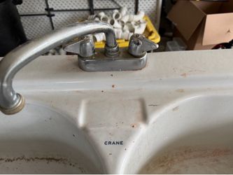 Vintage 1958 Crane double sink