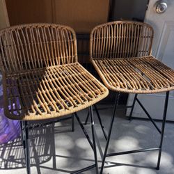 Wicker Barstools 