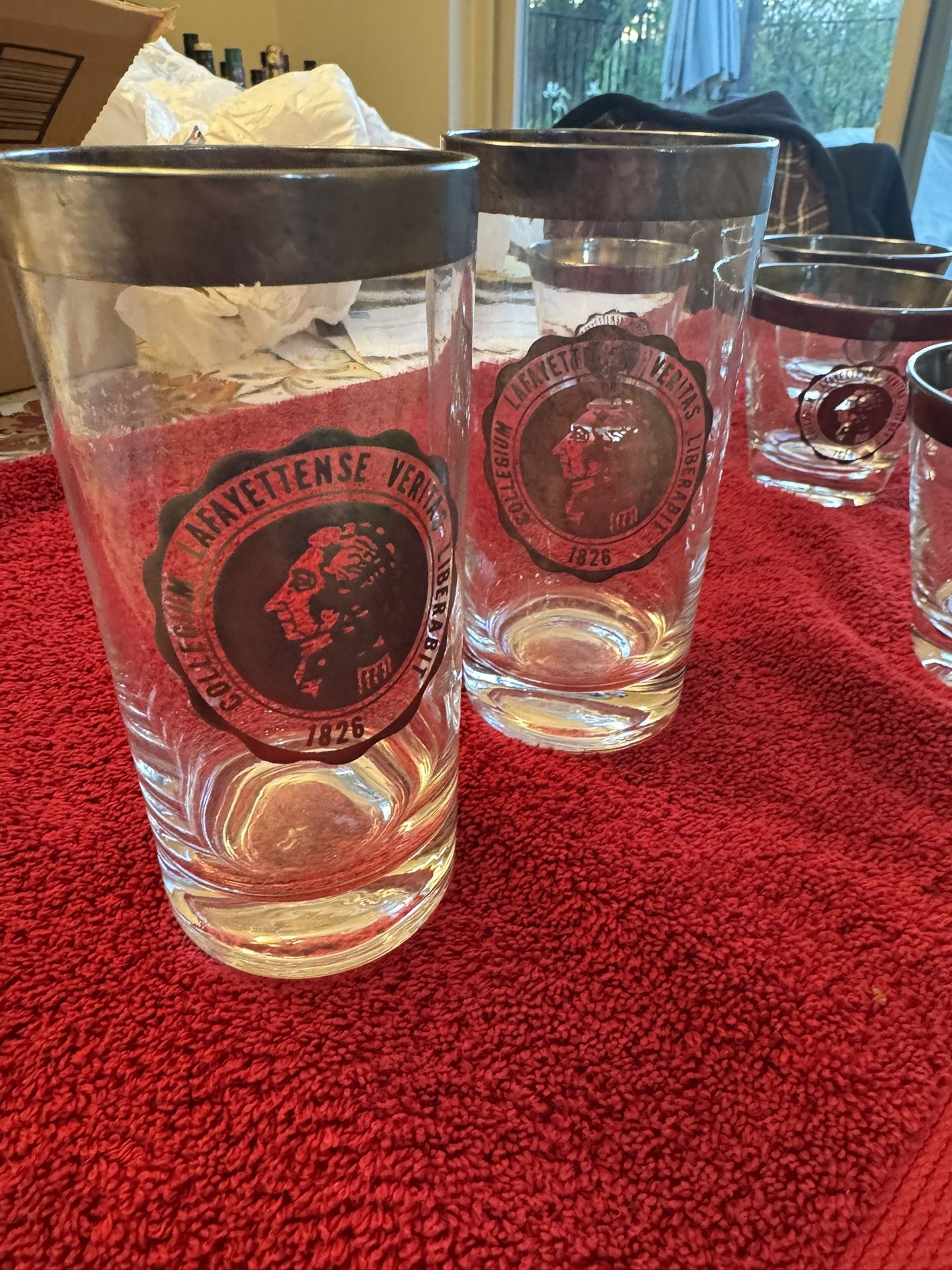 Lafayette College Tall Drinking Glasses
