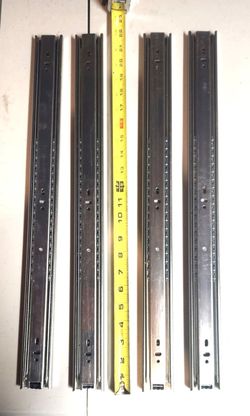 Drawer Slides, 22-inch, 3-fold Full Extension, Ball Bearing
