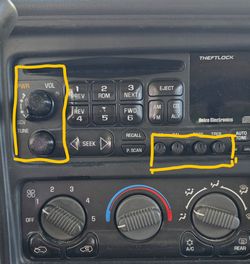 Chevy, gmc control knobs and stock radio knobs