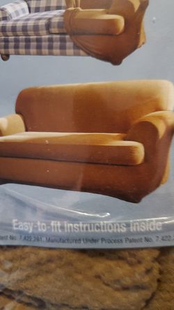 Sure fit stretch two piece T cushion sofa cover