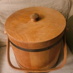 VINTAGE: Ville Vermont Wood Sugar Bucket Barrel Storage 
